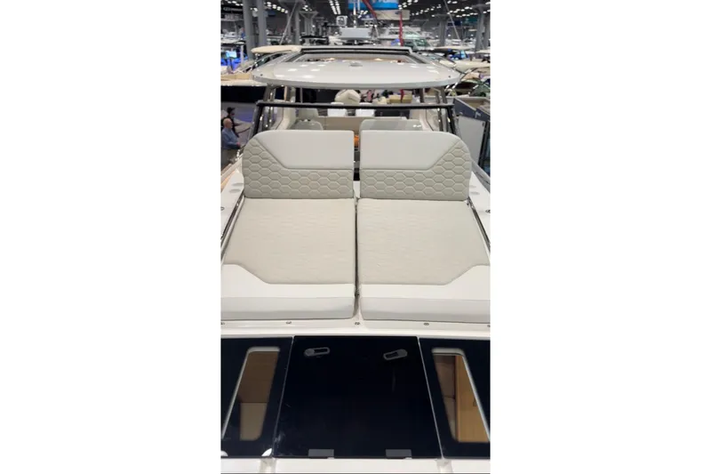 Slide: The Image of Nimbus W11 2025 yacht with modern design and lighting. - 20