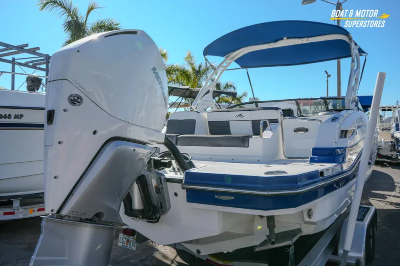 Slide: The Image of 2020 Monterey M-65 boat with Mercury engine, displayed at Boat & Motor Superstores. - 10
