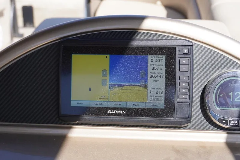 Slide: The Image of Garmin navigation display on 2021 Massimo Marine P23 MAX LIMITED boat dashboard. - 11