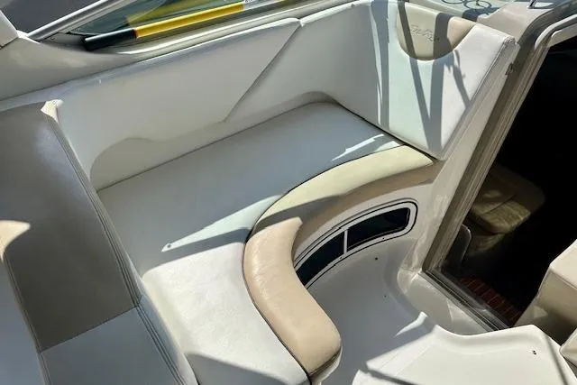 Slide: The Image of Interior cabin of 2009 Sea Ray Sundancer 280 with cozy bed and elegant design. - 14