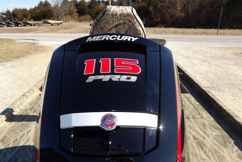 Slide: The Image of 2026 Crestliner XFC 189 with Mercury 115 Pro outboard engine on a trailer. - 29