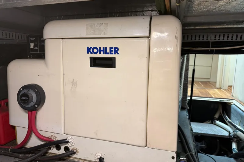 Slide: The Image of Kohler generator in 1996 Carver 500 Cockpit Motor Yacht engine room. - 37