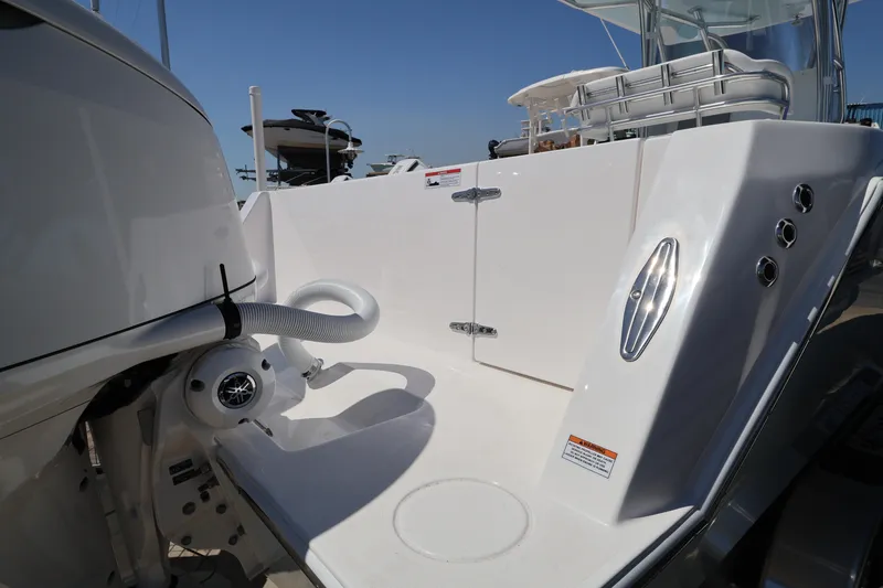 Slide: The Image of 2026 Contender 32 ST boat deck with sleek design and modern fittings. - 53