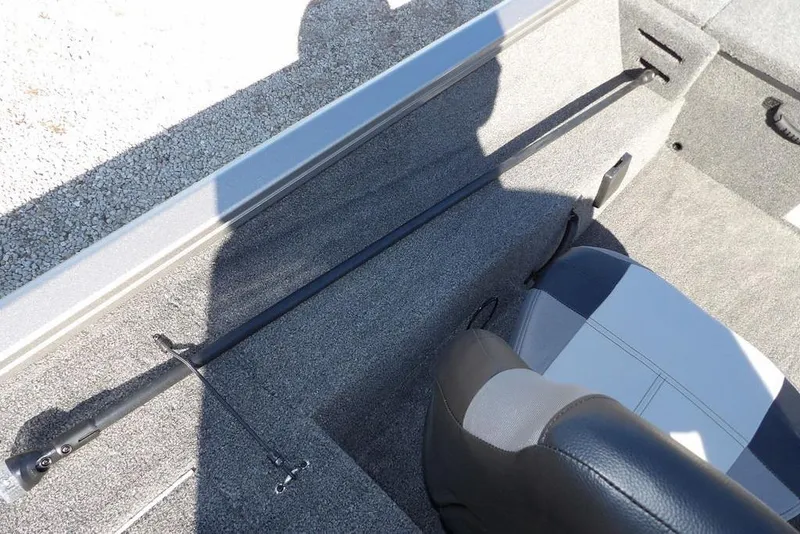 Slide: The Image of Interior of 2026 Crestliner XF 189 boat with rod storage and seating. - 20