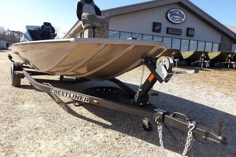Slide: The Image of 2026 Crestliner XF 189 boat on trailer at White's Marine Center. - 39