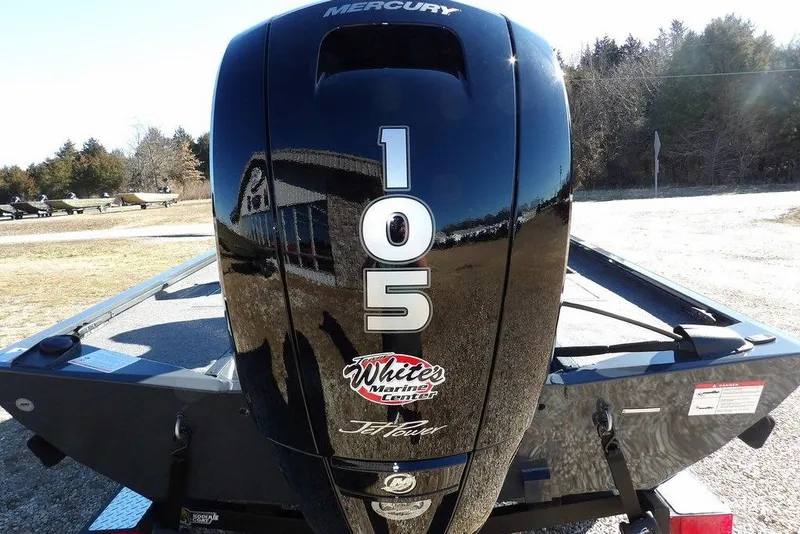 Slide: The Image of 2026 Crestliner XFC 189 with Mercury 105 engine, parked outdoors. - 33