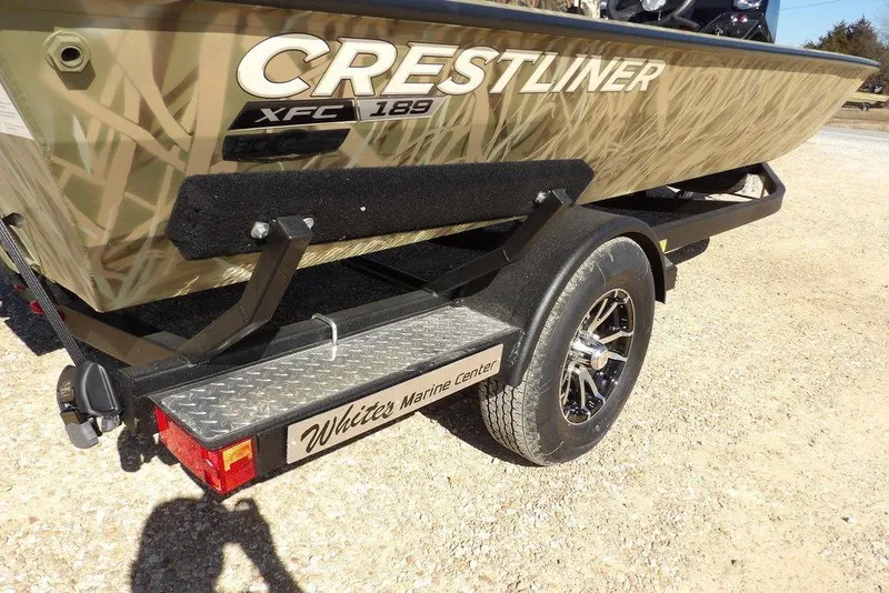 Slide: The Image of 2026 Crestliner XFC 189 boat on trailer at White's Marine Center. - 40