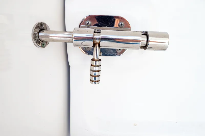 Slide: The Image of Stainless steel latch on 2019 Intrepid 407 Cuddy boat. - 29