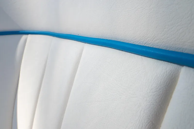 Slide: The Image of White and blue interior detail of 2019 Intrepid 407 Cuddy boat. - 97