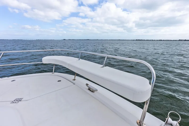 Slide: The Image of Aquila 44 Yacht 2021 deck view with ocean backdrop and clear skies. - 33