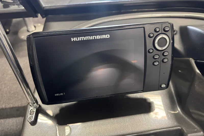 Slide: The Image of Humminbird Helix 7 fish finder on 2020 Tracker Targa V-19 Combo boat. - 10