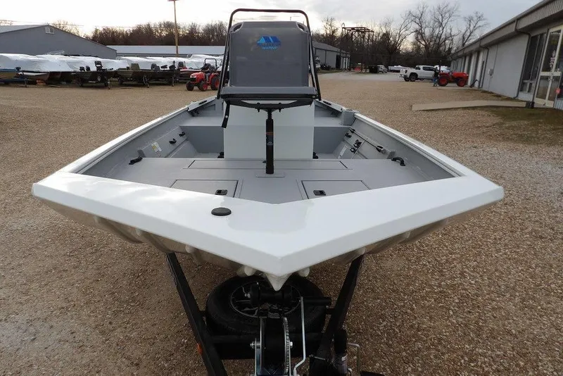 Slide: The Image of 2026 Crestliner 1870 Retriever FCC boat on trailer, parked outdoors. - 3