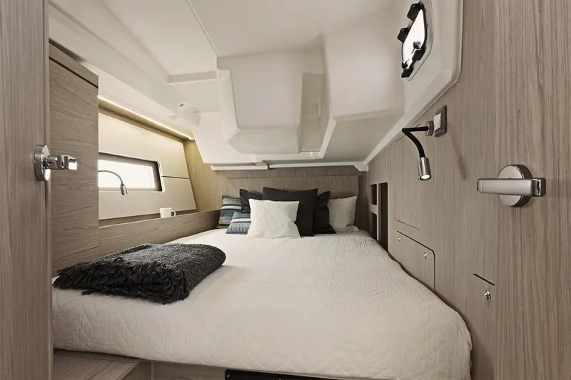 Slide: The Image of Manufacturer Provided Image: Interior of Beneteau Oceanis 46.1, 2025, featuring cozy bedroom. - 6