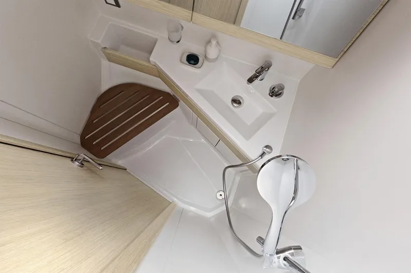 Slide: The Image of Manufacturer Provided Image: Modern bathroom of Beneteau Oceanis 46.1 yacht, year 2025. - 7