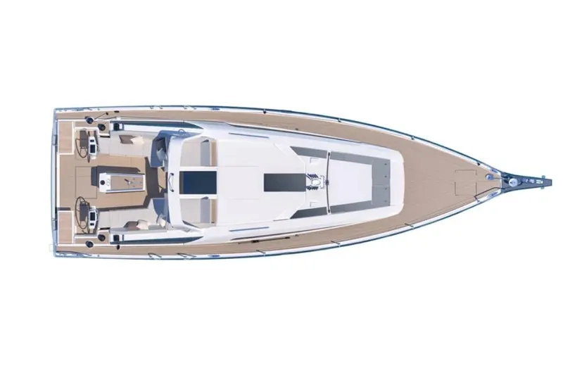 Slide: The Image of Manufacturer Provided Image: Top view of Beneteau Oceanis 46.1 yacht, 2025 model. - 8