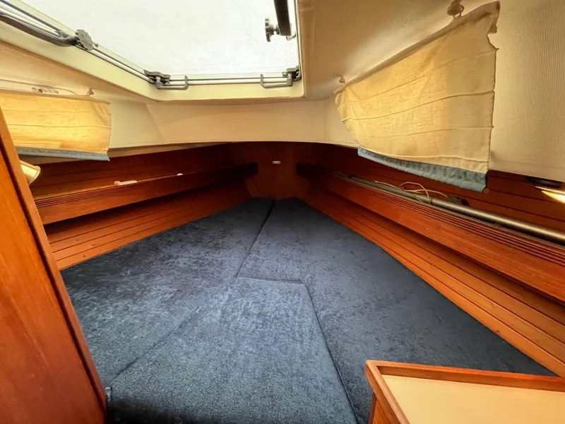 Slide: The Image of Interior of a 1988 Sabre 34 MK II yacht with wood finish. - 28