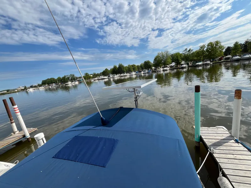 Slide: The Image of 1988 Sabre 34 MK II sailboat docked, calm waters. - 49