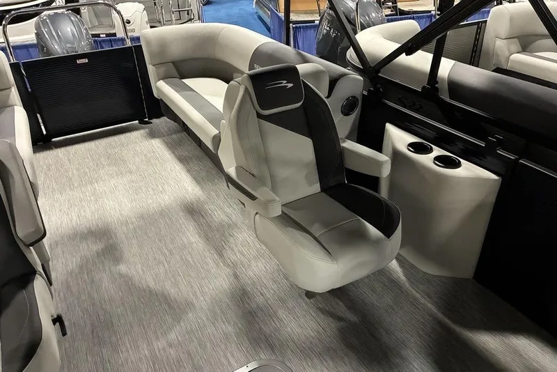 Slide: The Image of 2026 Bennington S Quad Bench 22 SSR SPS interior with luxurious seating and modern design. - 2