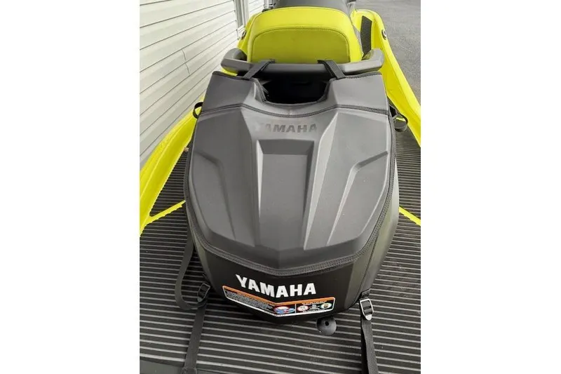 Slide: The Image of 2023 Yamaha WaveRunner VX Cruiser HO in vibrant yellow and black design. - 9