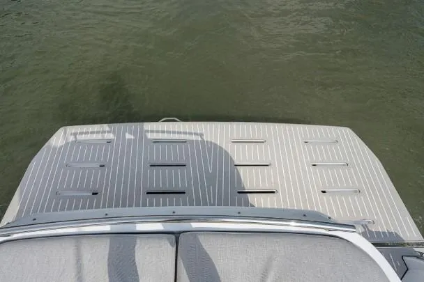 Slide: The Image of Azimut Atlantis 45 yacht swim platform, 2022 model, on calm water. - 44