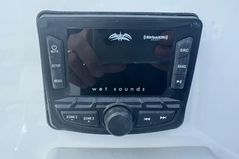 Slide: The Image of Wet Sounds audio system on Parker 180 Coastal, 2026 model, featuring SiriusXM readiness. - 15