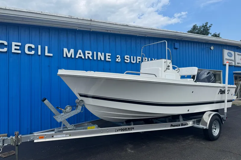 Slide: The Image of 2026 Parker 180 Coastal boat on trailer at Cecil Marine & Supply. - 3