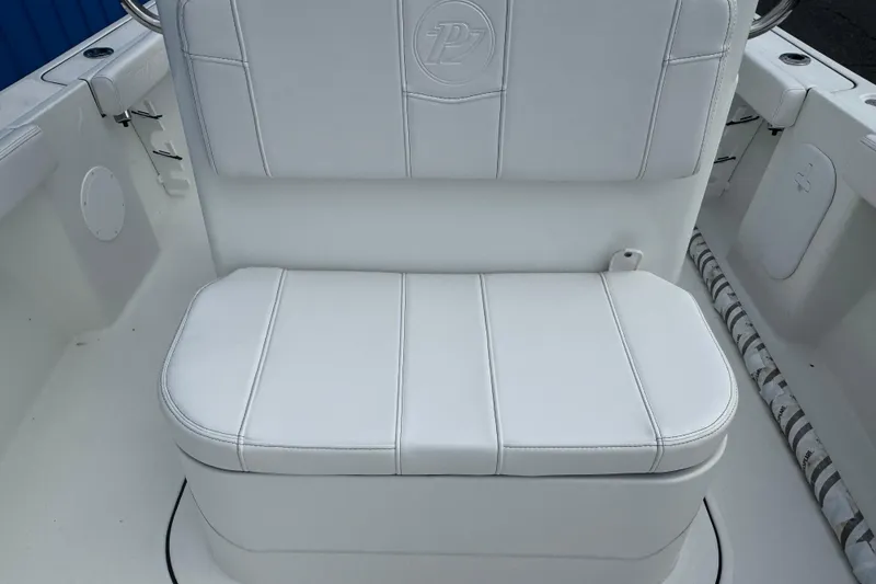 Slide: The Image of White seating on 2026 Parker 180 Coastal boat, featuring sleek design and comfortable upholstery. - 8