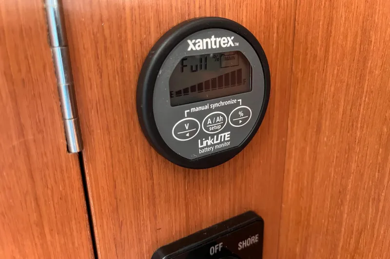 Slide: The Image of Xantrex LinkLITE battery monitor on 2008 Beneteau Oceanis 343 yacht interior. - 40