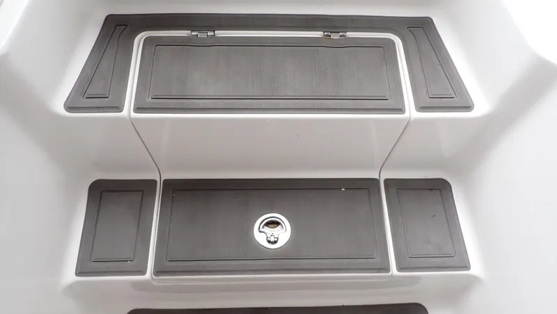 Slide: The Image of 2024 Statement 350 Open boat deck with storage compartments. - 9