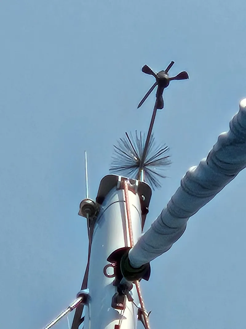 Slide: The Image of Mast top of 2012 Beneteau Oceanis 37 sailboat with wind instruments. - 10