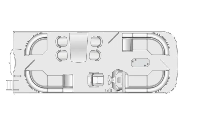 Slide: The Image of Manufacturer Provided Image: Top view of 2026 Berkshire 24 E CTS pontoon boat layout. - 6