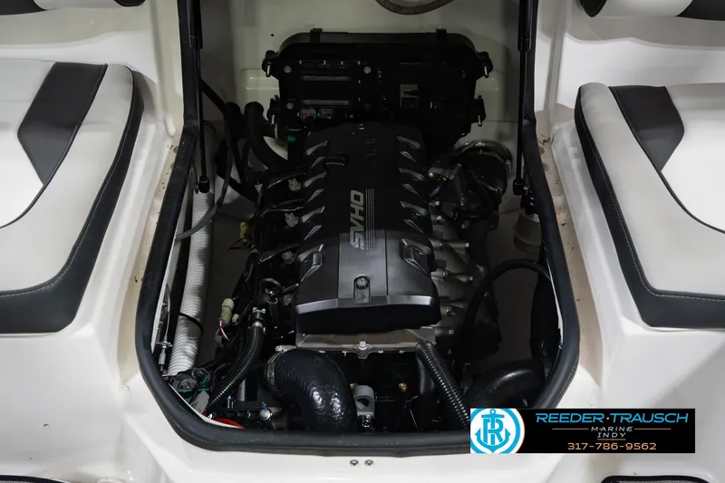 Slide: The Image of 2024 Yamaha AR195 engine compartment with visible components and seating area. - 46