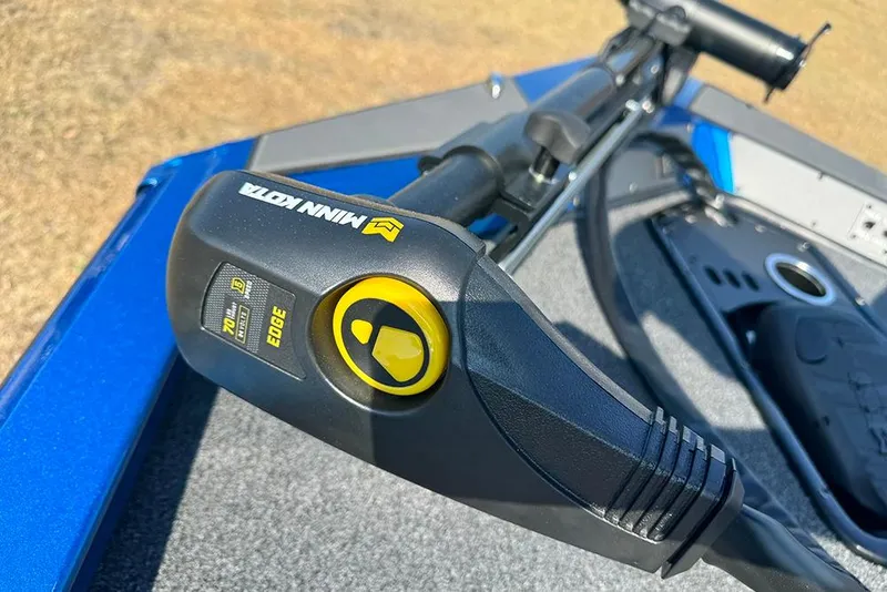 Slide: The Image of Minn Kota trolling motor on 2026 Vexus Defender 181 boat deck. - 16