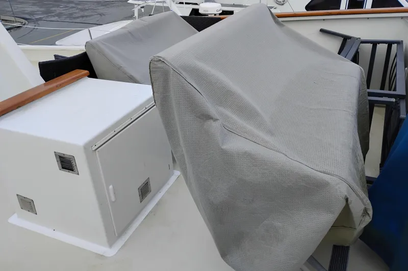 Slide: The Image of Covered equipment on deck of 1977 Custom International Offshore 65 yacht. - 13