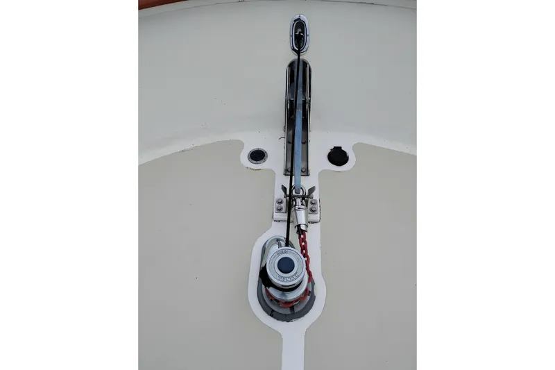 Slide: The Image of Close-up of a 1977 Custom International Offshore 65 yacht deck detail. - 8