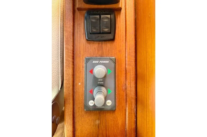 Slide: The Image of Control panel on 2012 Ranger Tugs R-29 boat with Side-Power thruster switches. - 20