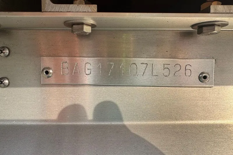 Slide: The Image of Hull identification number on 2026 Bentley Pontoons Legacy 223 Swingback. - 38