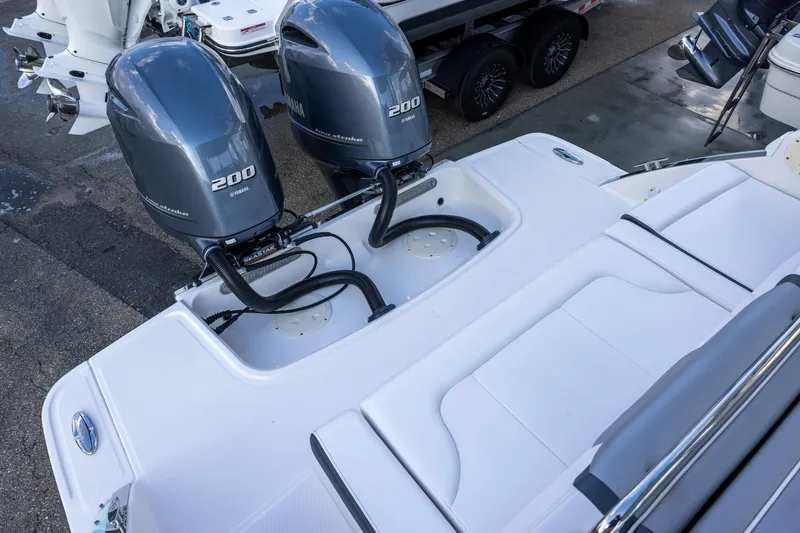 Slide: The Image of 2021 Chaparral 280 OSX boat with twin Yamaha 200 outboard engines. - 17