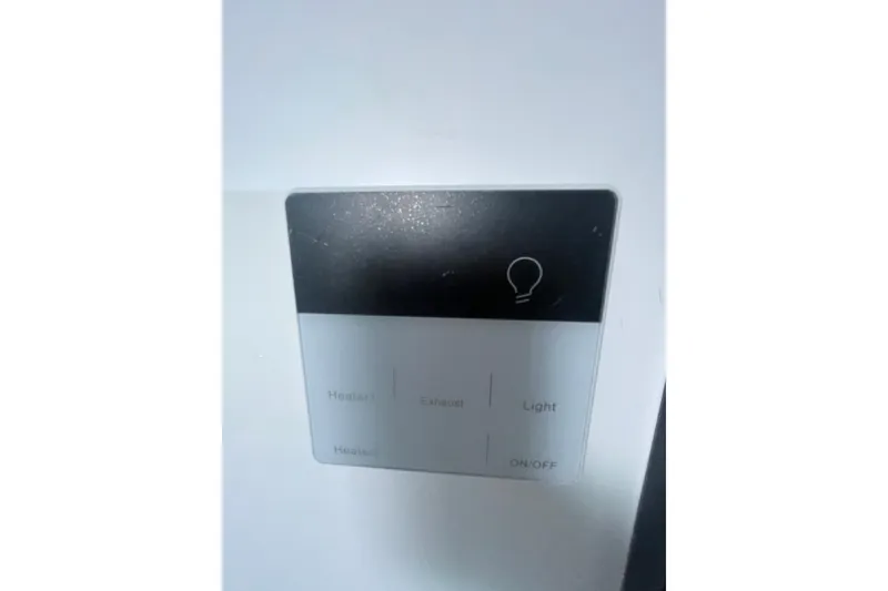 Slide: The Image of Control panel on 2025 Houseboat ALLHOUSE HB-1250, featuring heater, exhaust, and light options. - 11