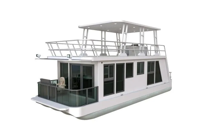 Slide: The Image of Modern 2025 custom houseboat with sleek design and spacious upper deck. - 23