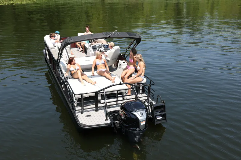 Slide: The Image of Sylvan Mirage X3 DLZ DH Bar 2026 on a tranquil lake. - 4