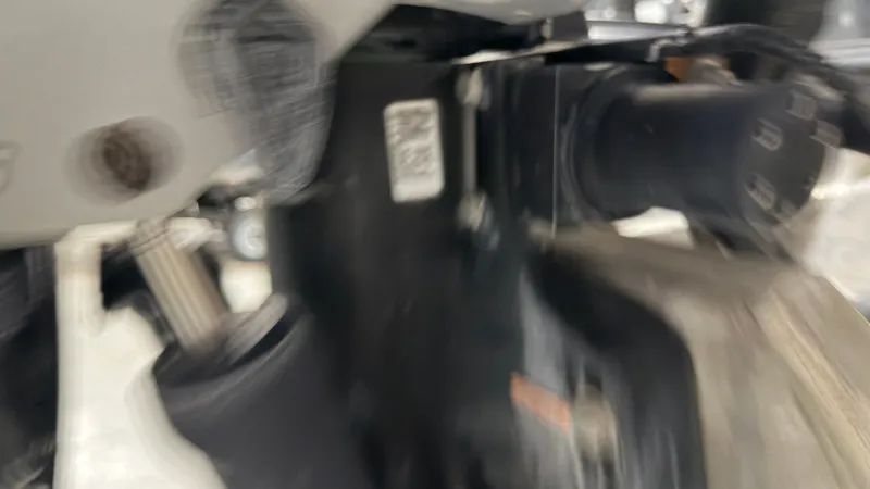 Slide: The Image of Blurry image of a 2018 Crest Caribbean boat detail. - 15