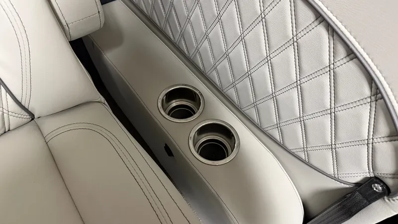 Slide: The Image of Crest Caribbean 2018 interior with leather upholstery and cup holders. - 49