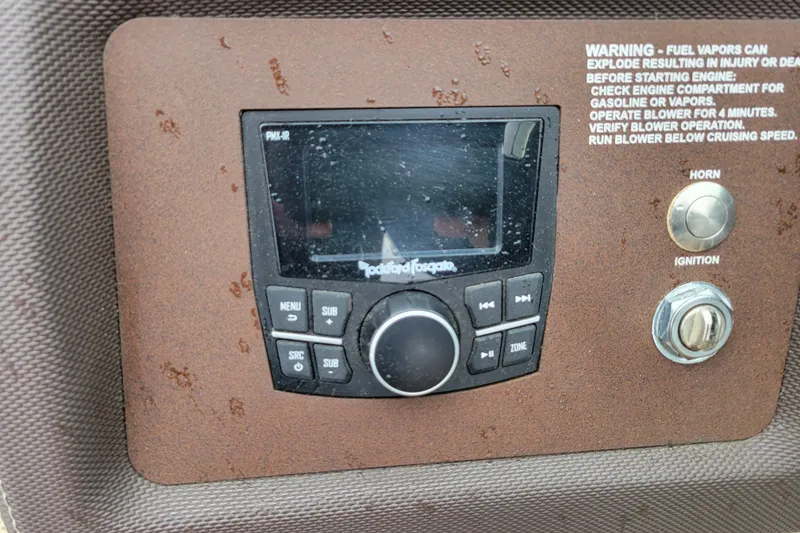 Slide: The Image of 2019 Cobalt CS22 dashboard with Rockford Fosgate audio system and ignition controls. - 9