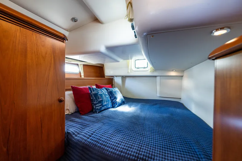 Slide: The Image of Luxurious bathroom in 2009 Jeanneau Sun Odyssey 54 DS yacht, featuring modern fixtures and elegant design. - 40