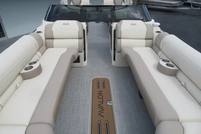 Slide: The Image of Luxurious interior of Avalon Excalibur LTD Quad Lounger 2026. - 25