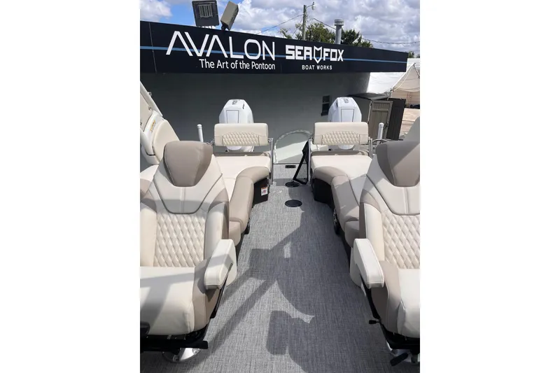 Slide: The Image of Luxurious interior of Avalon Excalibur LTD Quad Lounger 2026. - 4