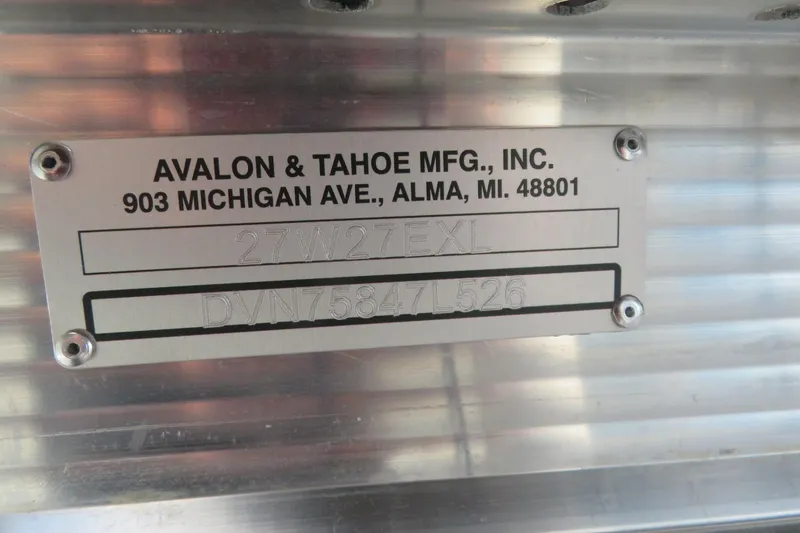 Slide: The Image of Avalon 2026 Avalon 27’ Excalibur LTD Elite Tritoon | Twin Mercury 400 V10s | Joystick | Performance Pontoon 2026 - 89