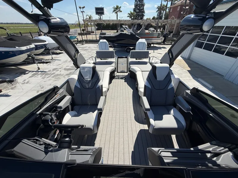 Slide: The Image of Avalon Excalibur LTD Quad Lounger Shift Windshield - 27 FT w/ Twin 425HP Mercury V10's! 2026 - 14