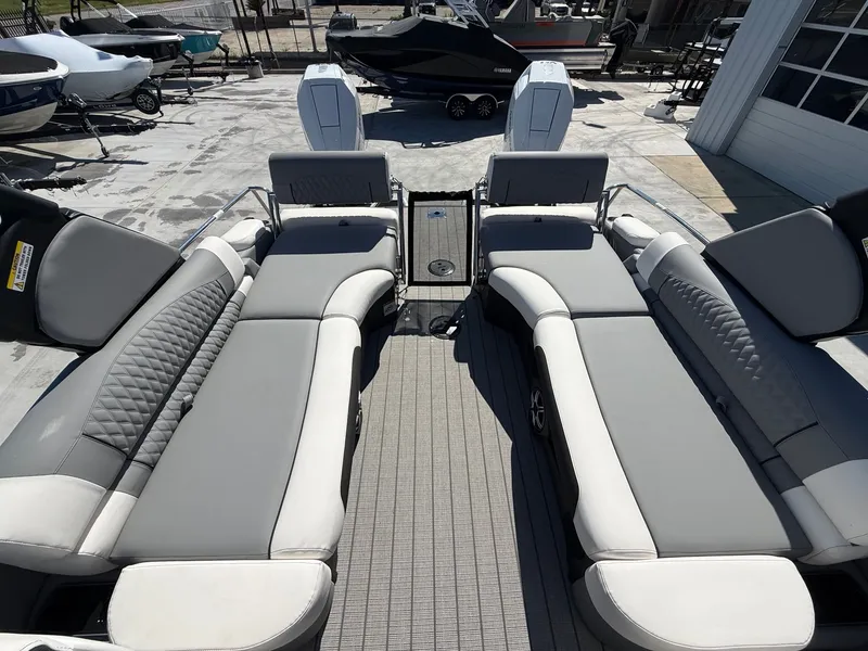 Slide: The Image of Avalon Excalibur LTD Quad Lounger Shift Windshield - 27 FT w/ Twin 425HP Mercury V10's! 2026 - 15